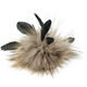 Lana Grossa FELLPOMPON Finnraccoon mit Federn | 751-Rosenholz