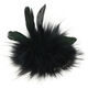 Lana Grossa FELLPOMPON Finnraccoon mit Federn | 758-Schwarz