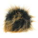 Lana Grossa KUNSTFELLPOMPON Langhaar | 262-Schwarz/Camel