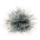 Lana Grossa KUNSTFELLPOMPON Mini | 661-Grau/Hellgrau/Schwarz