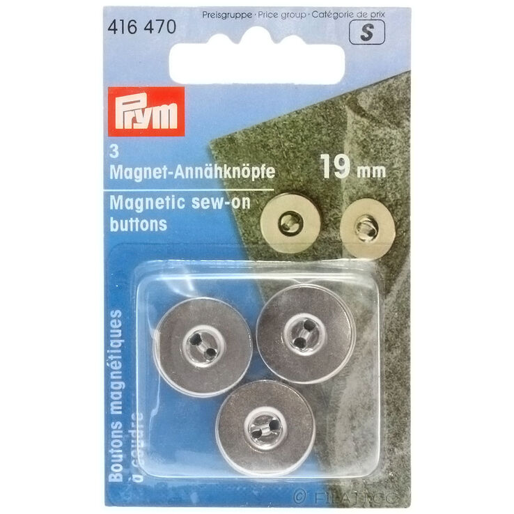 Prym Magnet-Annähknöpfe 19mm | 470-Silber