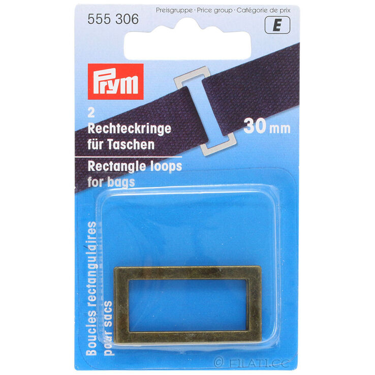 Lana Grossa Rechteckringe 555306/30mm | 306-Altmessing