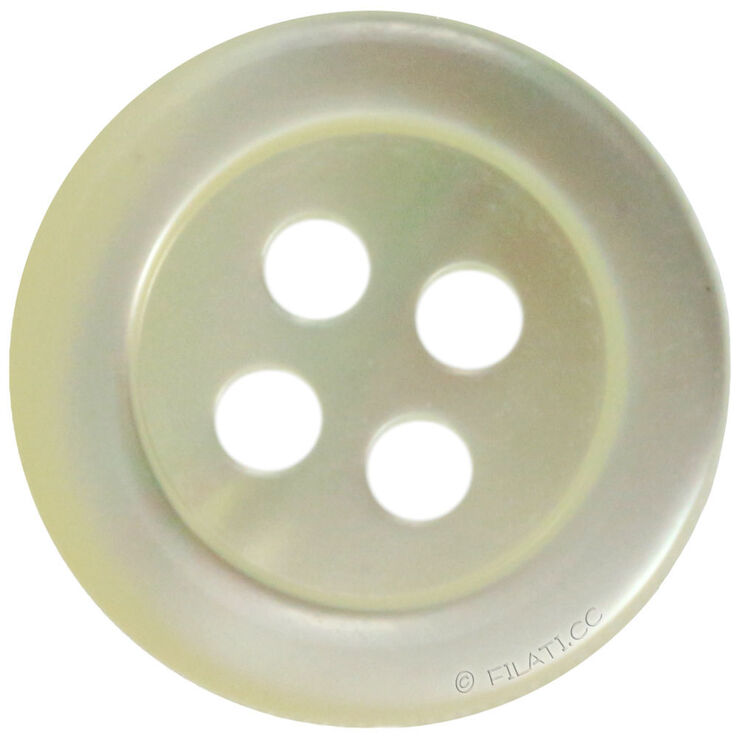 Union Knopf Perlmuttknopf 4-Loch 14mm | 99-Perlmutt