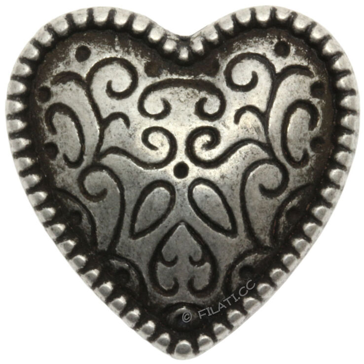 Lana Grossa Trachtenknopf mit Öse 20mm | 83-Silber