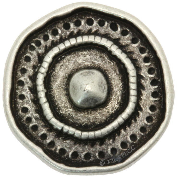 Union Knopf Metallknopf mit Öse 20mm | 83-Silber