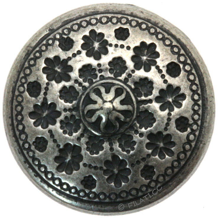 Union Knopf Metallknopf mit Öse 20mm | 83-Silber
