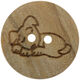Union Knopf Holzkinderknopf 2-Loch 15mm | 902-Hundemotiv