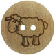 Union Knopf Holzkinderknopf 2-Loch 15mm | 903-Schafmotiv