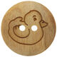 Union Knopf Holzkinderknopf 2-Loch 15mm | 905-Entenmotiv