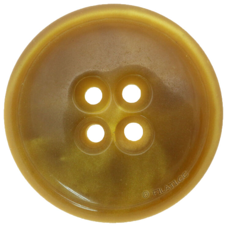 Lana Grossa Kunstoffknopf 4-Loch 25mm | 40-Gelb/Beige meliert