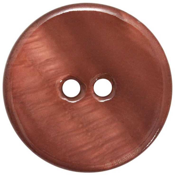 Union Knopf Perlmuttknopf 2-Loch 20mm | 22-Rotbraun