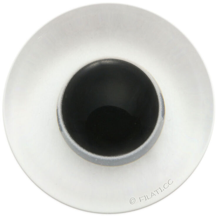 Union Knopf Teddyauge 23mm | 10-Transparent/Schwarz