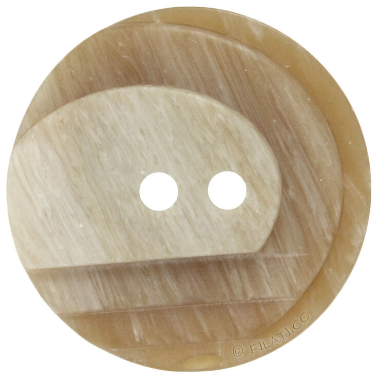 Union Knopf Knopf 2-Loch 23mm | 16-Braunbeige