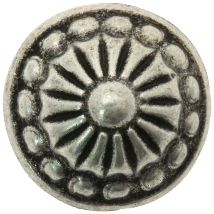 Union Knopf Metallknopf mit Öse 12mm | 83-Silber