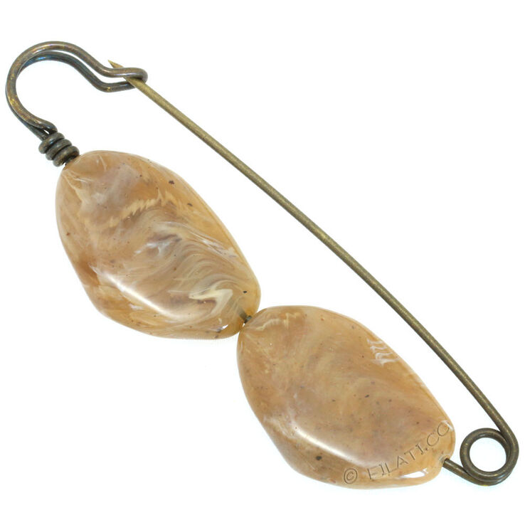 Union Knopf Kiltnadel 10cm | 18-Beige