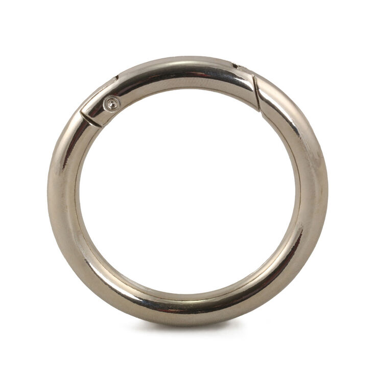 Union Knopf Karabinerhaken 25mm | 082-Silber