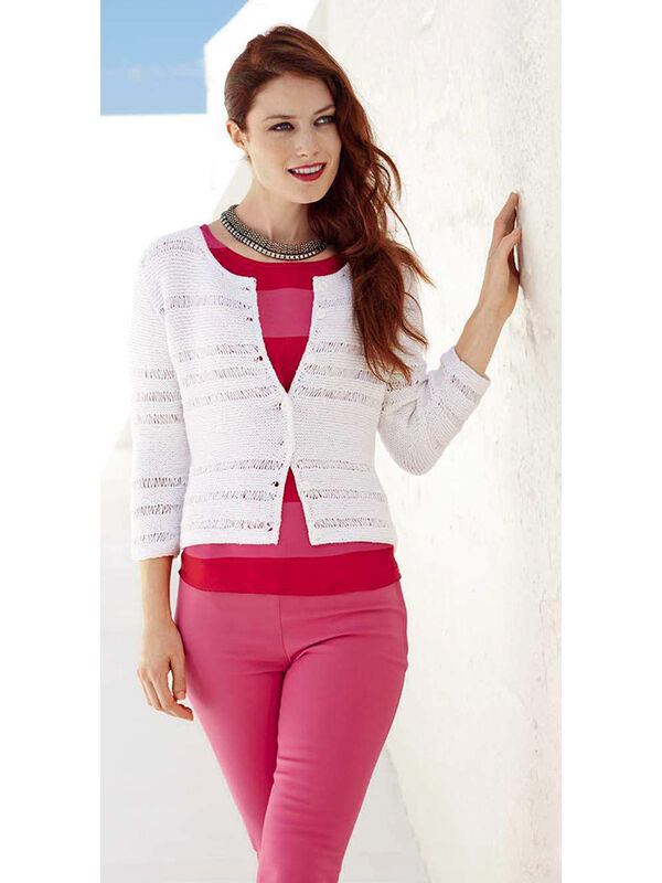 Lana Grossa WEISSE JACKE Linarte
