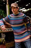 Lana Grossa HERRENRAGLANPULLI Cool Wool uni/print