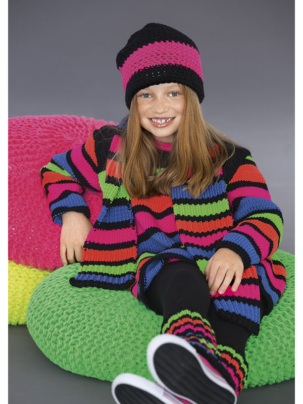 Lana Grossa PULLOVER Bingo uni/neon