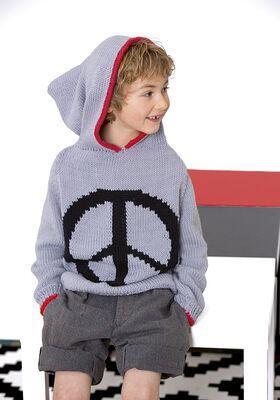 PULLI MIT PEACEZEICHEN Organico von Lana Grossa