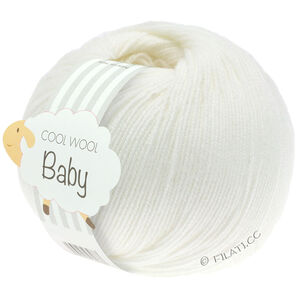 Lana Grossa COOL WOOL Baby Uni/Print 50g | 207-Weiß