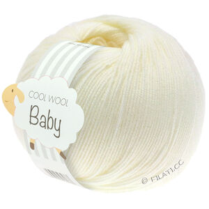 Lana Grossa COOL WOOL Baby Uni/Print 50g | 213-Ecru