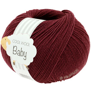 Lana Grossa COOL WOOL Baby Uni/Print 50g | 344-Weinrot