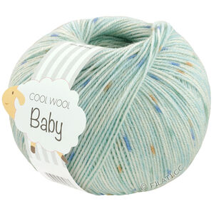 Lana Grossa COOL WOOL Baby Uni/Print 50g | 369-Mint/Blau/Orange