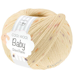 Lana Grossa COOL WOOL Baby Uni/Print 50g | 375-Blassgelb/Gelb/Orange/Lila/Rosa