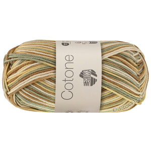 Lana Grossa COTONE  Print/Spray/Mouliné | 371-Creme/Vanille/Hellbeige/Camel/Salbeigrün