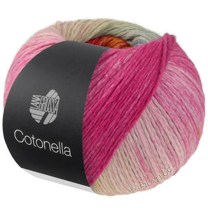 Lana Grossa COTONELLA | 19-Camel/Pink/Fuchsia/Rotviolett/Grau/Flieder/Gelborange/Rot/Gelb