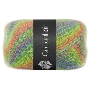 Lana Grossa COTTONHAIR | 102-Orange/Grün/Gelbgrün/Blauviolett/Graubraun