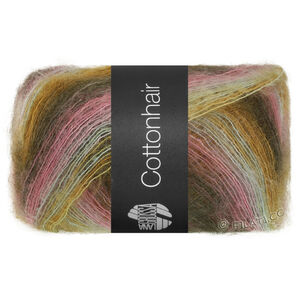 Lana Grossa COTTONHAIR | 109-Altrosa/Goldbraun/Minttürkis/Graubraun/Dunkelgrün