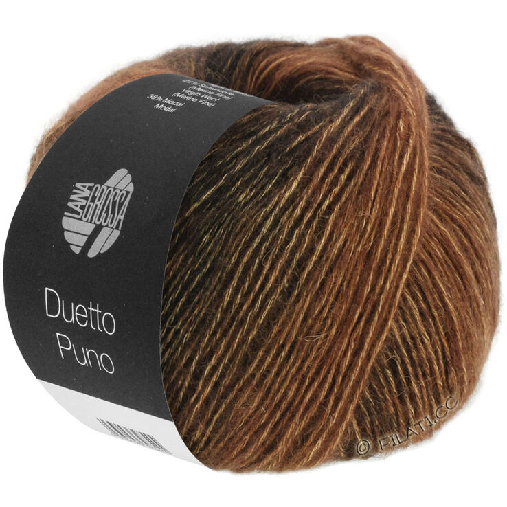 Lana Grossa DUETTO PUNO | 102-Nougat/Graubraun/Schwarzbraun