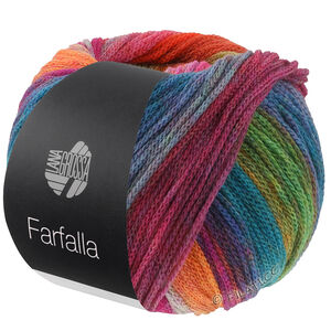 Lana Grossa FARFALLA | 12-Dunkelblau/Türkis/Grau/Dunkelgrün/Grün/Orange/Koralle/Fuchsia/Bordeaux/Hellgrün/Lachs