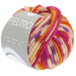 Lana Grossa FELTRO Fuoco | 734-Rosa/Fuchsia/Flieder/Orange/Creme