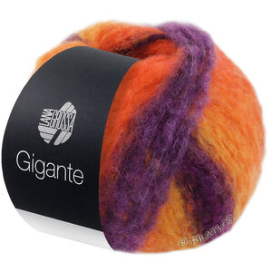 Lana Grossa GIGANTE | 02-Dunkelviolett/Gelb/Graulila/Orange/Blauviolett