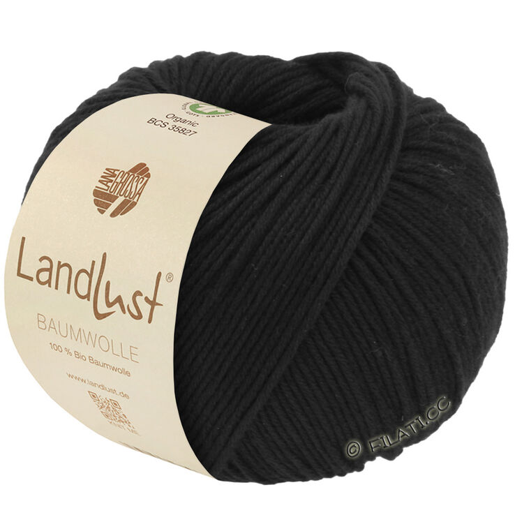 Lana Grossa LANDLUST BAUMWOLLE (GOTS) | 01-Schwarz