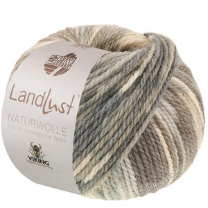 Lana Grossa LANDLUST Naturwolle Print | 101-Grau/Creme gemustert