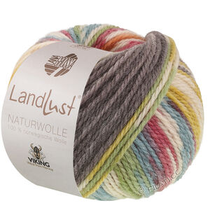 Lana Grossa LANDLUST Naturwolle Print | 105-Rot bunt gemustert