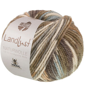 Lana Grossa LANDLUST Naturwolle Print | 106-Oliv/Creme gemustert