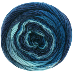 Lana Grossa MEILENWEIT 100g Color Mix Soft | 8055-Stahlblau/Graublau/Hellblau/Himmelblau/Mittelblau/Dunkelblau