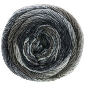 Lana Grossa MEILENWEIT 100g Color Mix Soft | 8056-Hellgrau/Mittelgrau/Dunkelgrau/Anthrazit