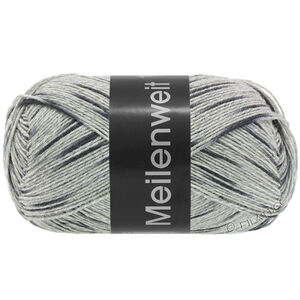 Lana Grossa MEILENWEIT 100g Black Denim Mix | 4657-Hellgrau/Mittelgrau/Anthrazit