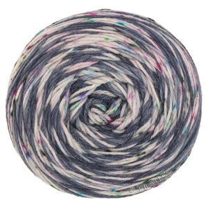 Lana Grossa MEILENWEIT 100g Merino Hand-dyed | 03-Schiefergrau/Rohweiß/Altrosa/Hellblau/Violett