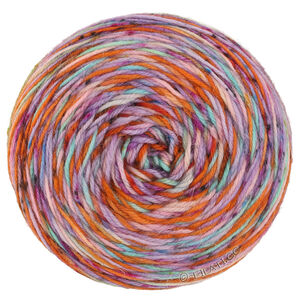 Lana Grossa MEILENWEIT 100g Merino Hand-dyed | 36-Flieder/Kürbisorange/Magenta/Helltürkis/Zartrosa