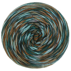 Lana Grossa MEILENWEIT 100g Merino Hand-dyed | 37-Petrol/Nougat/Eisblau/Graublau/Khaki/Sandbeige