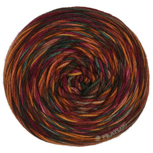 Lana Grossa MEILENWEIT 100g Merino Hand-dyed | 39-Rostorange/Bordeaux/Kastanienbraun/Graugrün
