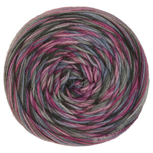 Lana Grossa MEILENWEIT 100g Merino Hand-dyed | 63-Schiefergrau/Fuchsia/Pflaume/Rauchblau/Kieselgrau