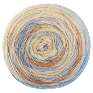 Lana Grossa MEILENWEIT 100g Merino Hand-dyed | 73-Rohweiß/Sandbeige/Eisblau/Taupe/Lichtgrau